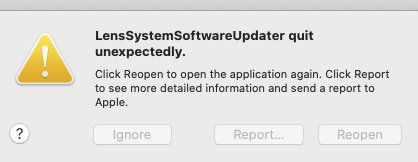 App Updater Quit Unexpectedly Mac